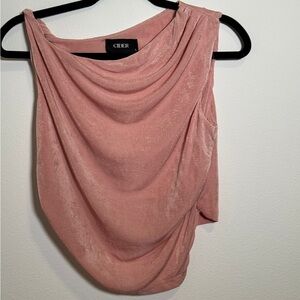 Cider Blush Draped Sleeveless Blouse
